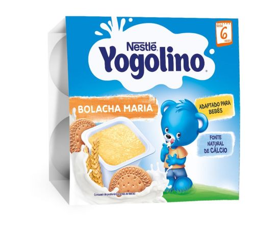 Млечен десерт Nestle Yogolino бисквити 6+ месеца - 4 броя по 100 гр.