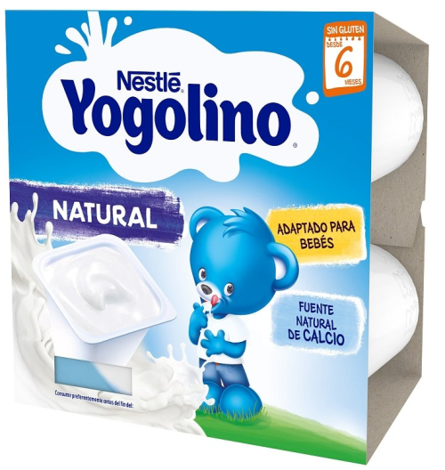 Млечен десерт Nestle Yogolino натурален 6+ месеца - 4 броя по 100 гр.