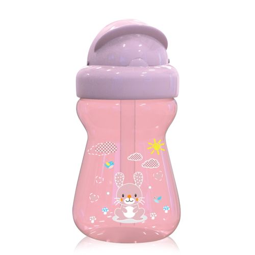 Мини спортна бутилка Lorelli Baby Care Animals - 200 мл., 6+ месеца, Blush Pink