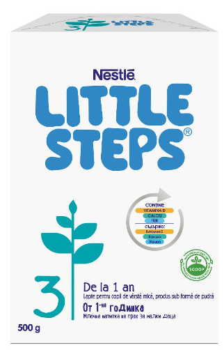 Nestle Little Steps 3 - Млечна напитка за малки деца 12+ месеца, 500 гр.