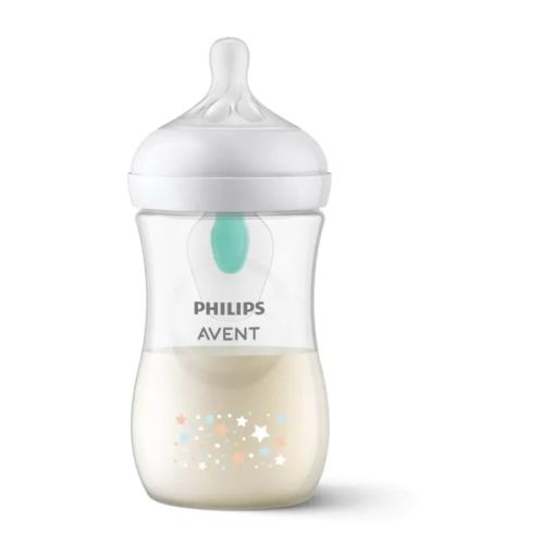 Бебешка бутилка Natural Response с клапа Airfree и биберон момиче 260 мл 1+ месеца Philips Avent 