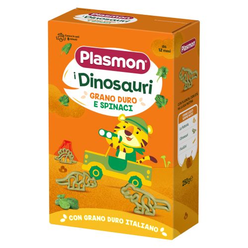 Паста със спанак "Dinosauri" Plasmon - 12+ месеца, 250 гр.