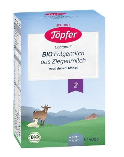 Töpfer Lactana Bio 2 - Преходно Козе мляко след 6-тия месец, 400 гр.