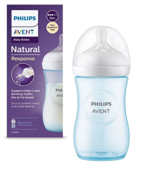 Бебешка бутилка Natural Response с биберон 260 мл. 1+ месеца Philips Avent 