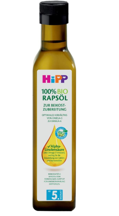 Масло от рапица HiPP - 100% органично, 250 мл.