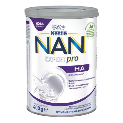 Nestle NAN H.A. Мляко за кърмачета с хидролизиран протеин  от 0+ месеца, 400 гр.