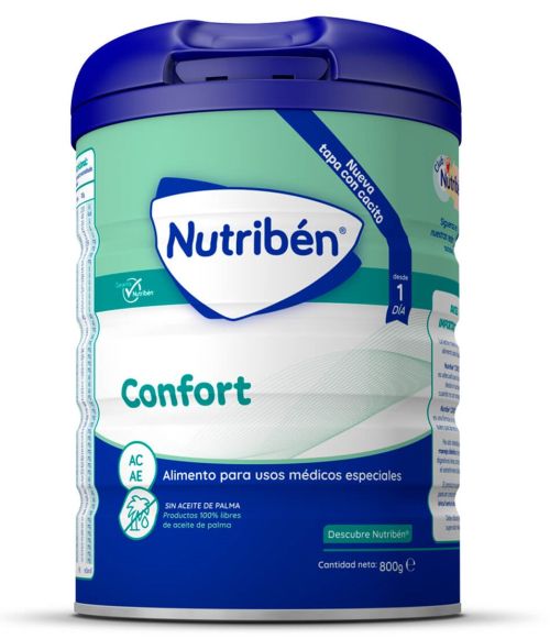 Nutribén Confort от момента на раждането - храна  за специални медицински цели при колики и запек, 800 гр.