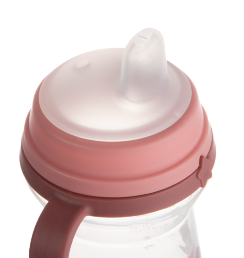 Чаша със силиконов накрайник 6+ месеца - Canpol babies, 250 мл. момиче