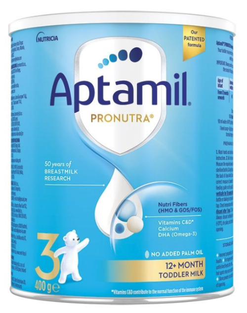 Aptamil 3 Pronutra Advance - Мляко за малки деца след 12 месец, 400 гр.