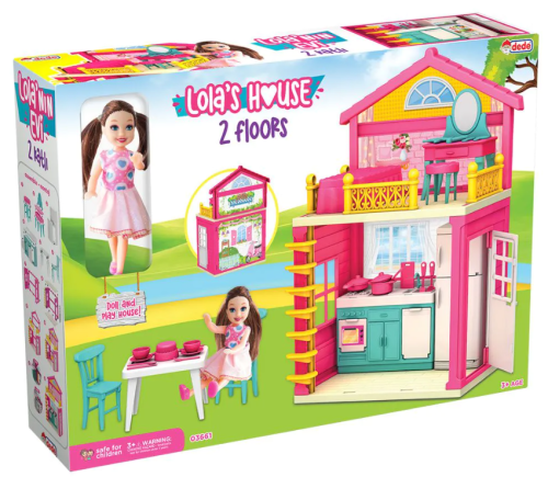 Къщата на Лола с кукла и мебели 40 части, Dede