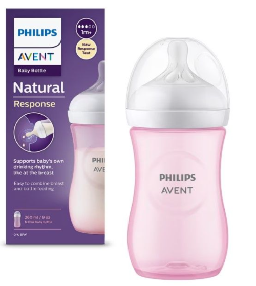 Бебешка бутилка Natural Response Philips Avent 260 мл. с биберон 1+ месеца