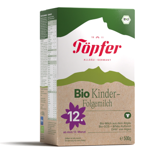 Töpfer Lactana Bio Kinder - Mляко за малки деца DHA и ALA 12+ месеца, 500 гр.