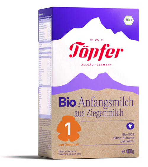Töpfer Lactana Bio 1 Козе - Mляко за кърмачета (+DHA) 0+ месеца, 400 гр.