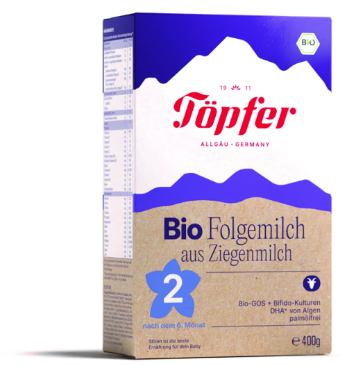 Töpfer Lactana Bio 2 - Преходно Козе мляко след 6-тия месец, 400 гр.