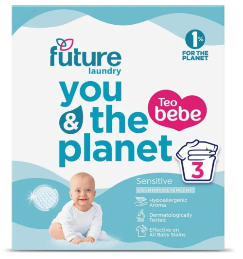 Прах за пране с екстракт от бадем Tео Bebe Future Sensitive, 225 гр.