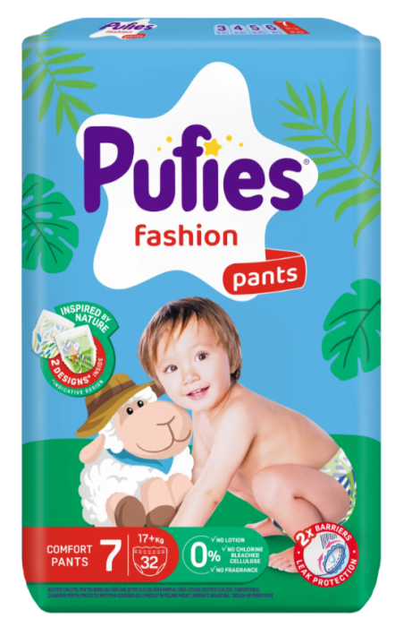 Пелени гащи Pufies Fashion Pants 7, 17+ кг. 32бр.
