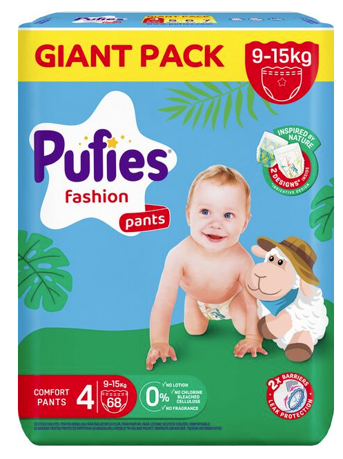 Пелени гащи Pufies Fashion Pants 4, 9-15 кг. 68 броя