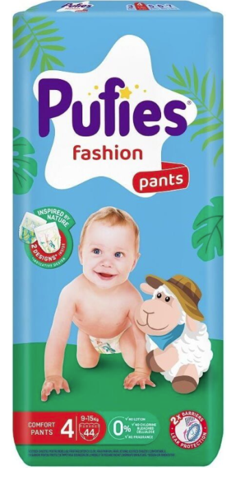 Пелени гащи Pufies Fashion Pants 4, 9-15 кг. 44 броя