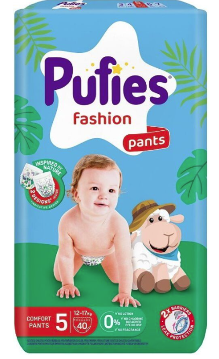 Пелени гащи Pufies Fashion Pants 5, 12-17 кг. 40 броя