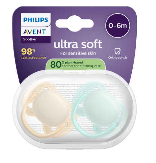 Philips Avent Ultra Soft комплект залъгалки 0-6 месеца, SCF091/40