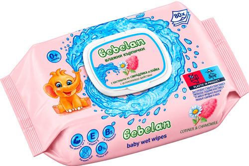 Мокри кърпи със смрадлика и лайка Bebelan - 80 бр.