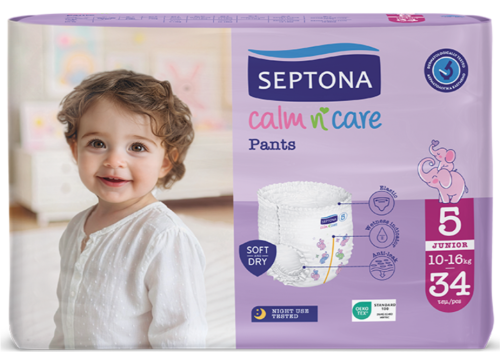 Пелени гащи Septona Junior 5, 10-16 кг. 34 броя