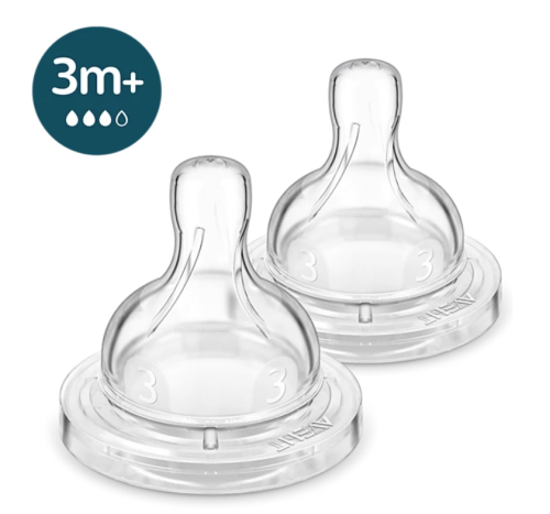 Philips Avent Anti-colic Биберони против колики  3+ месеца Flow 3, 2 бр. SCY763-02