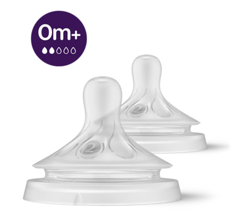 Philips Avent Natural Response Биберони 0+ месеца Flow 2, 2 бр. SCY962/02
