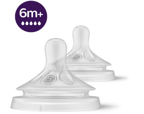 Philips Avent Natural Response Биберони 6+ месеца Flow 5, 2 бр. SCY965/02
