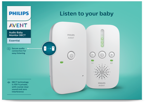 Philips Avent DECT Аудио бебефон с нощна светлина SCD502/52